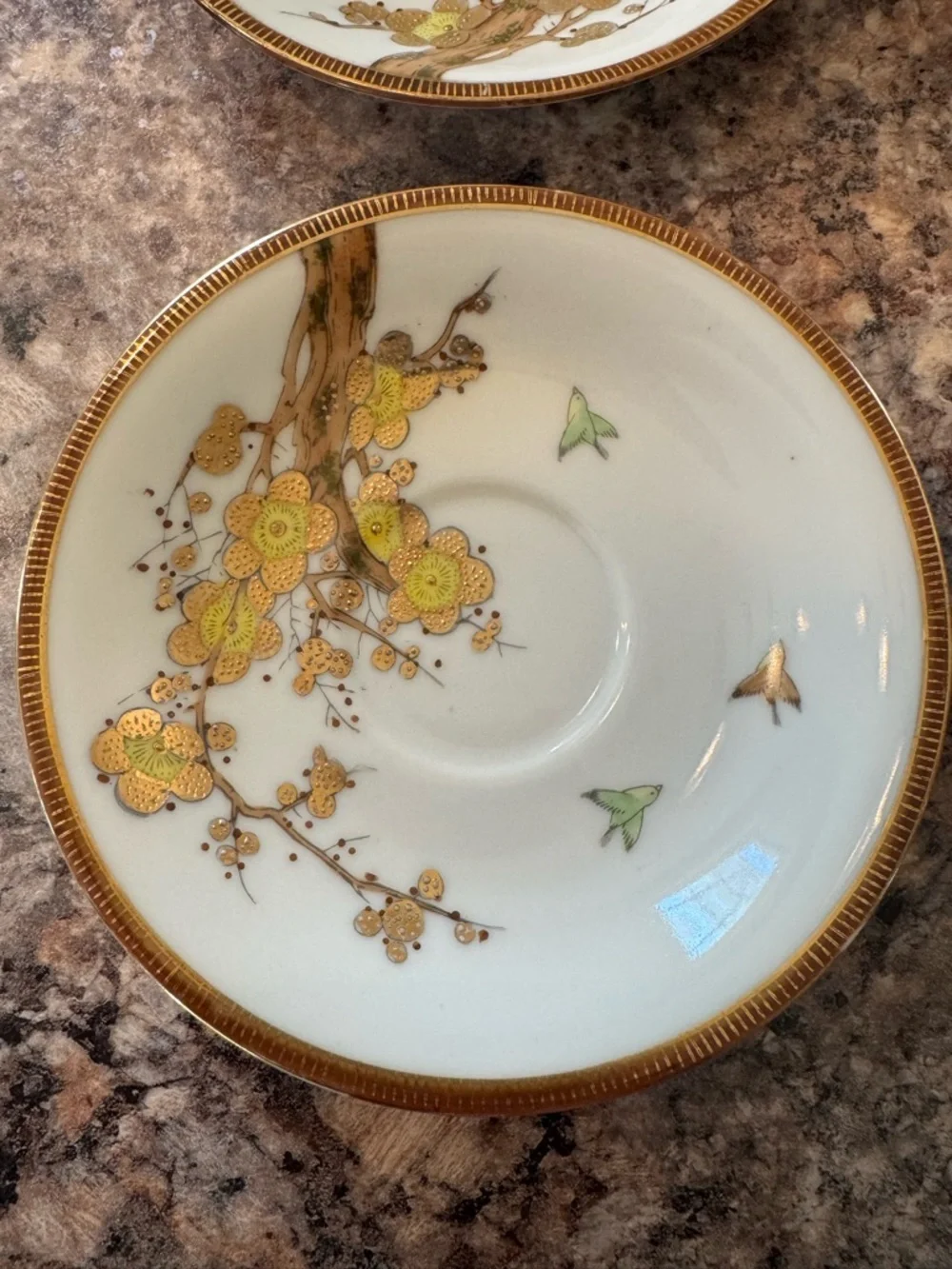 5 Vintage 1950s porcelain saucer from the Asahi Collection in Japan
